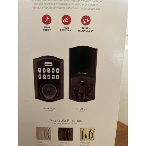 Kwikset Home Connect 620 SmartKey Keypad Zwave Smart Lock Venetian Bronze Ring - Picture 6 of 16